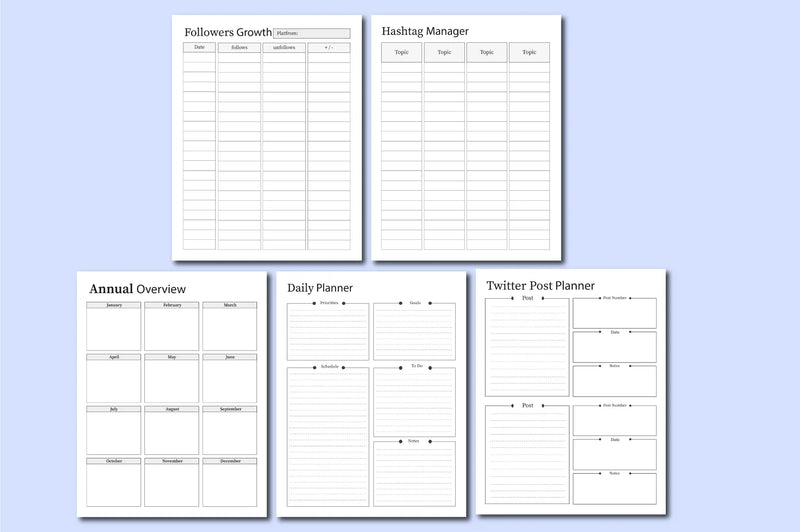 Social Media Post Planner  Bundle - CraftNest - Digital Crafting and Art