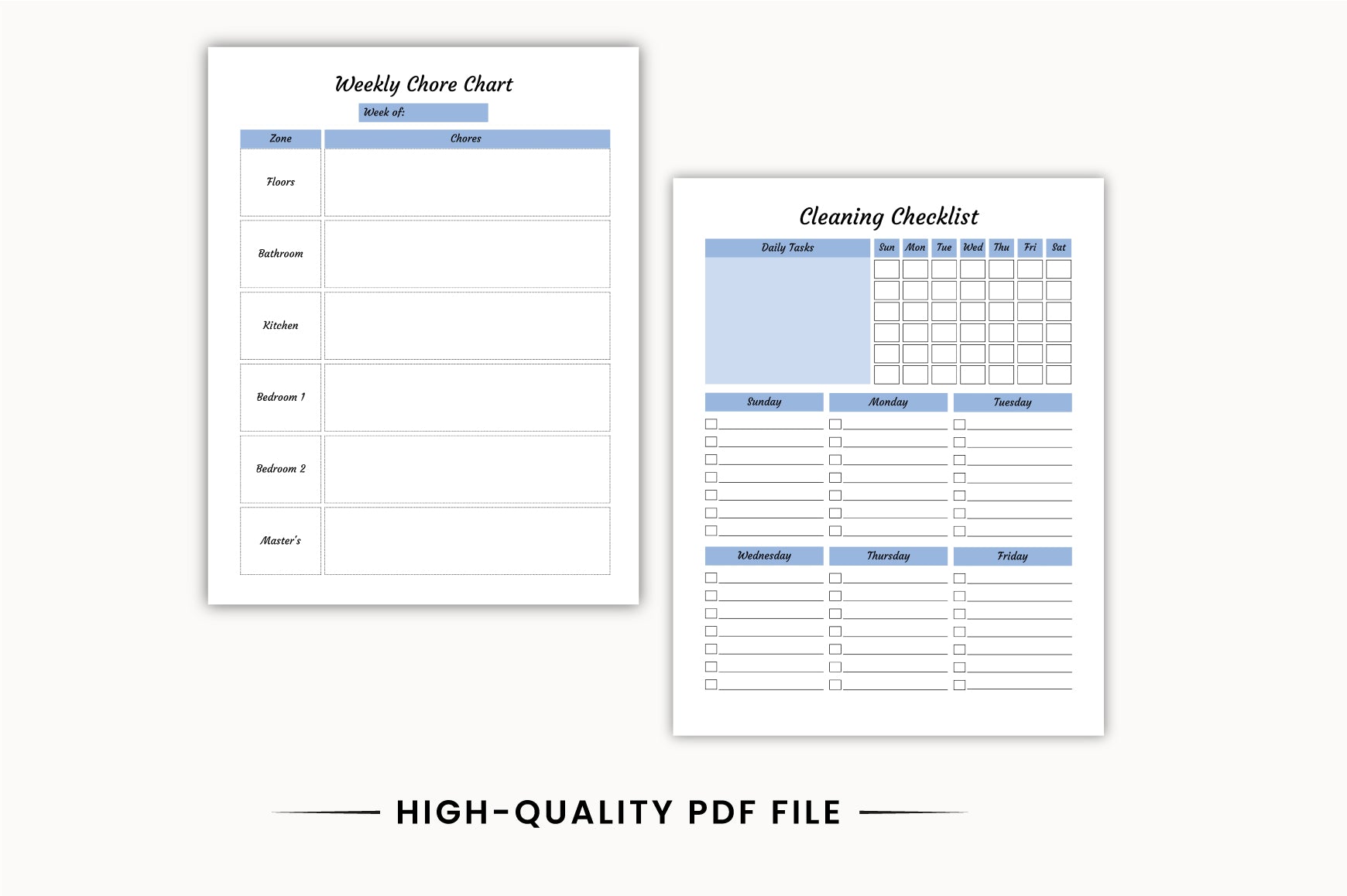 Cleaning Chore Planner