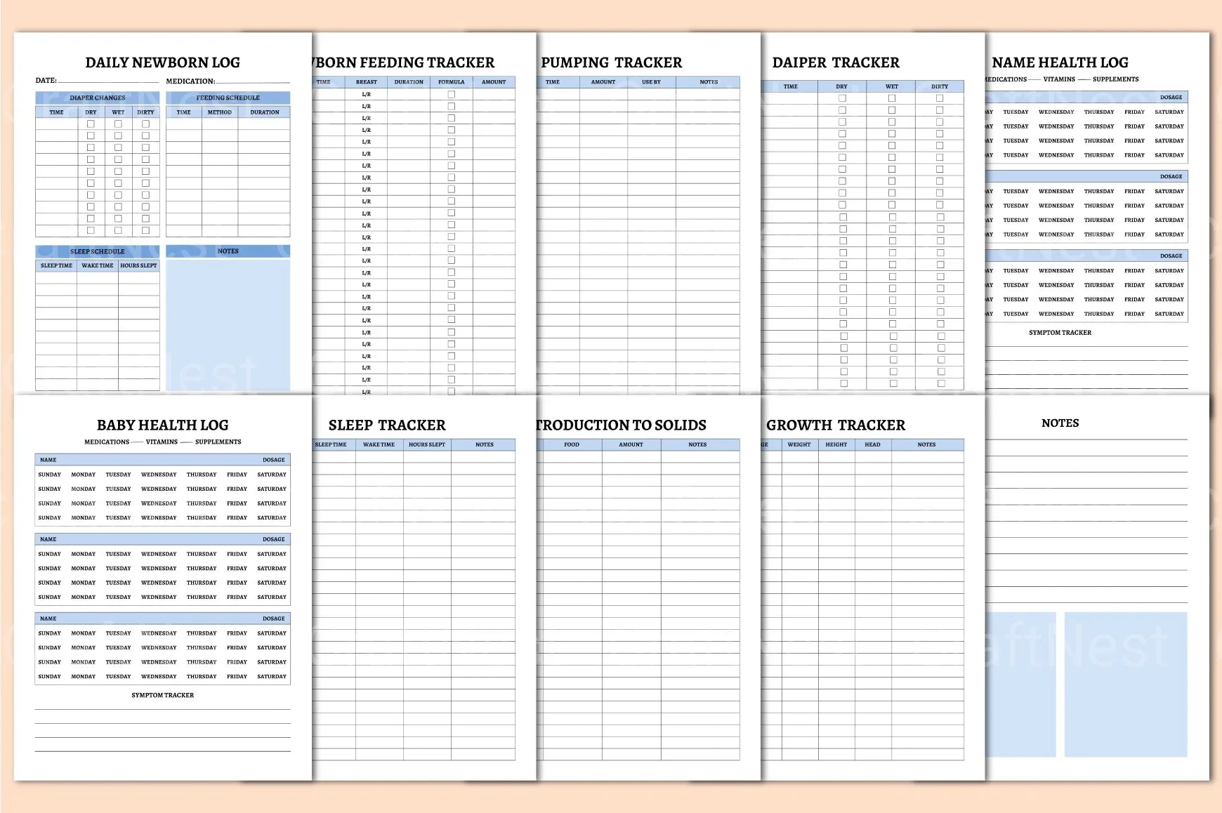 Newborn Planner Guide - CraftNest - Digital Crafting and Art