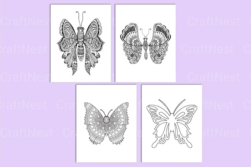 Butterfly Coloring Page - CraftNest - Digital Crafting and Art