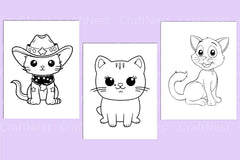 Cat Coloring Page - CraftNest - Digital Crafting and Art