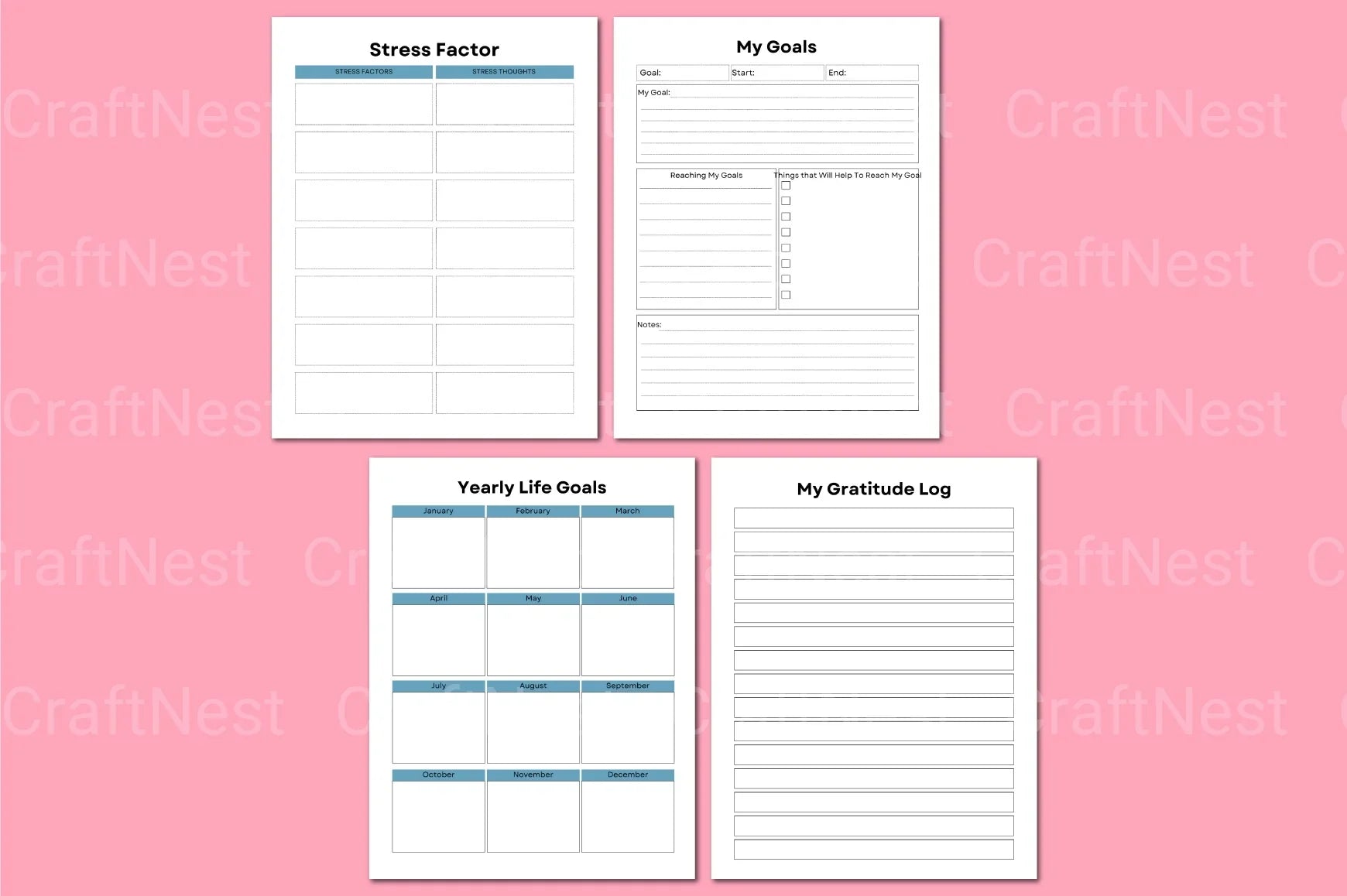 Anxiety Reset Workbook: Transform Your Mindset - CraftNest - Digital Crafting and Art