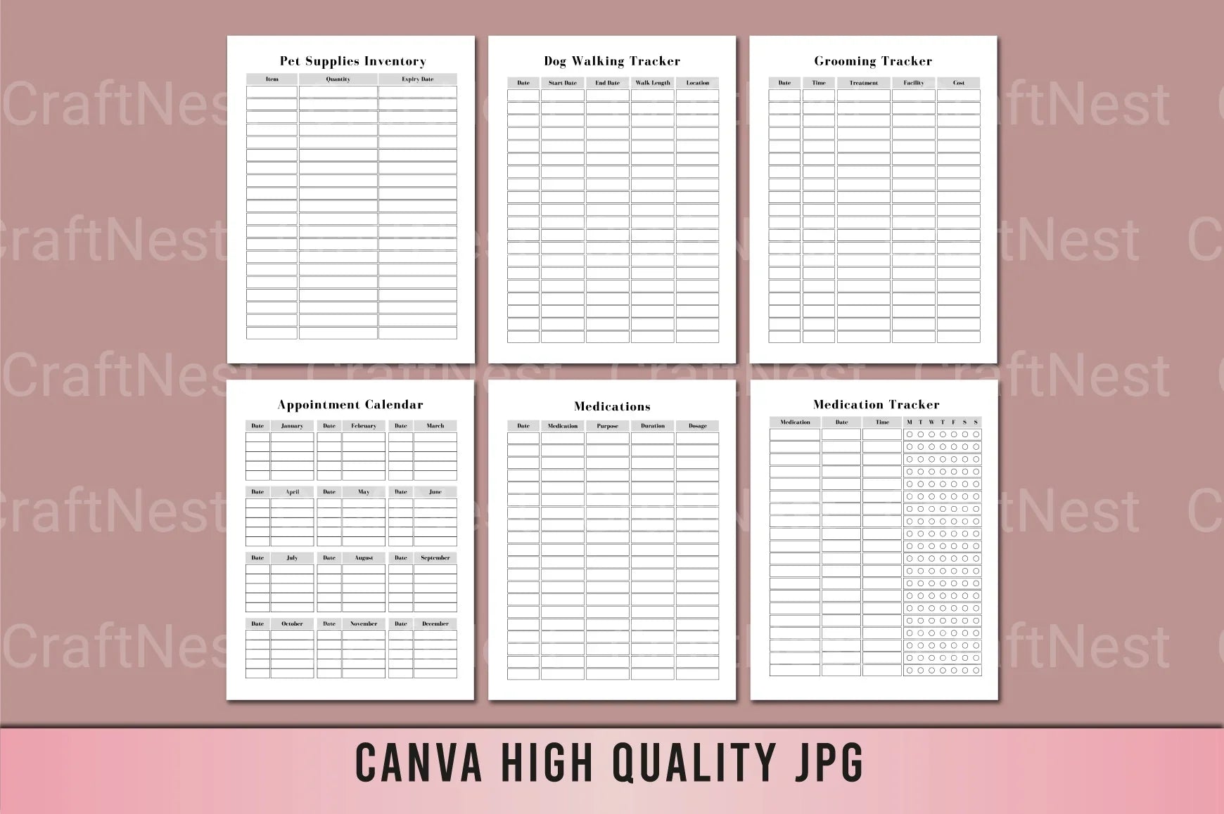 Pet Care Planner Guide - CraftNest - Digital Crafting and Art