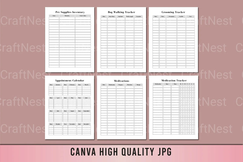 Pet Care Planner Guide - CraftNest - Digital Crafting and Art