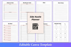 Side Hustle Planner Canva Template - CraftNest - Digital Crafting and Art