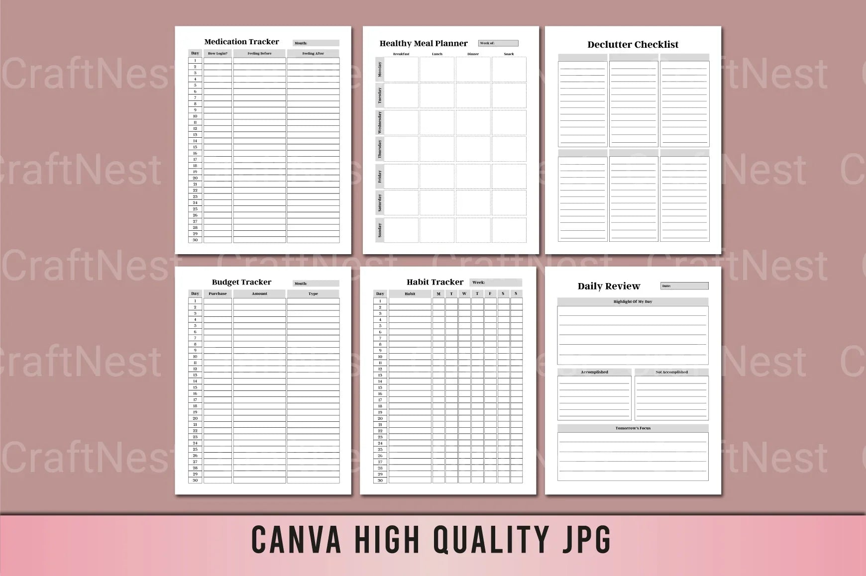 Mental Health Self-Care Planner - CraftNest - Digital Crafting and Art