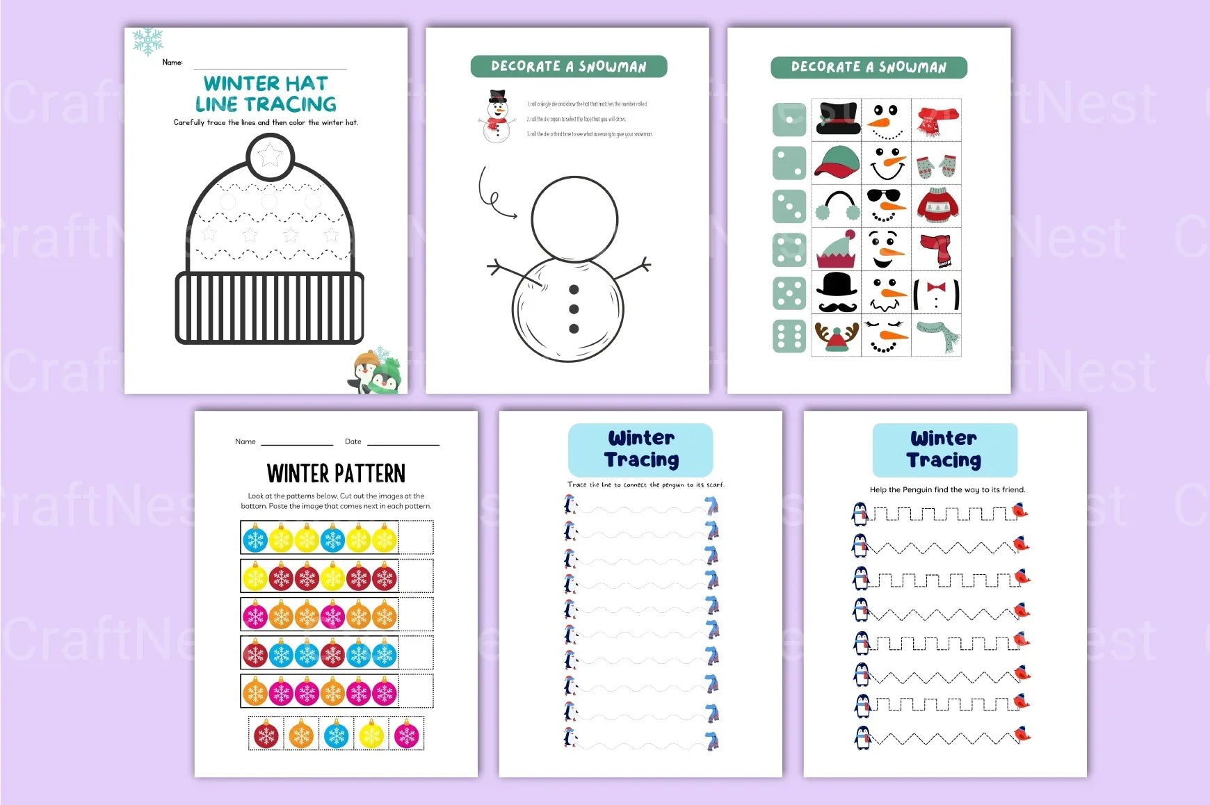 Winter Activity Coloring Book for Kids - CraftNest - Digital Crafting and Art