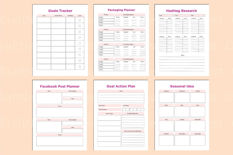 Side Hustle Planner - CraftNest - Digital Crafting and Art