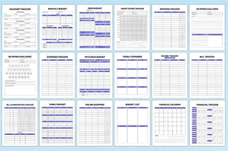 Budget Financial Planner - CraftNest - Digital Crafting and Art