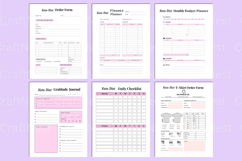 Keto Diet Planner for Effective Weight Loss - CraftNest - Digital Crafting and Art