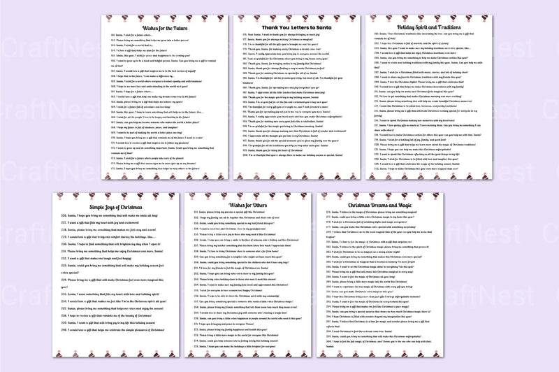 300 Creative Letters to Santa Prompts - CraftNest - Digital Crafting and Art
