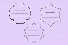 Customizable Composition Notebook Labels - CraftNest - Digital Crafting and Art