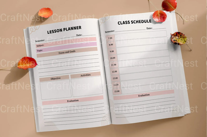 Customizable Teacher Planner Template - CraftNest - Digital Crafting and Art