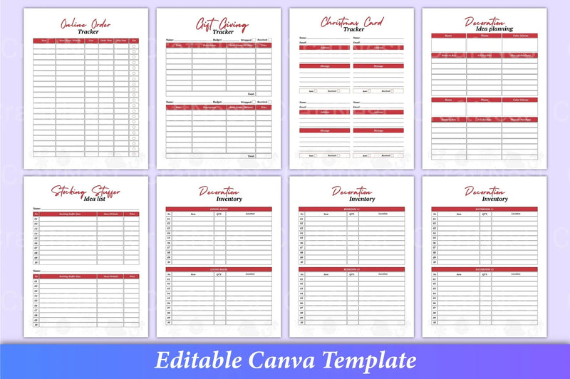Christmas Planner Canva Interior Design - CraftNest - Digital Crafting and Art