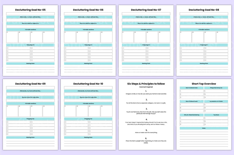 Decluttering Planner Organizer - CraftNest - Digital Crafting and Art