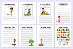 Kindergarten Spring Workbook for Early Learning - CraftNest - Digital Crafting and Art