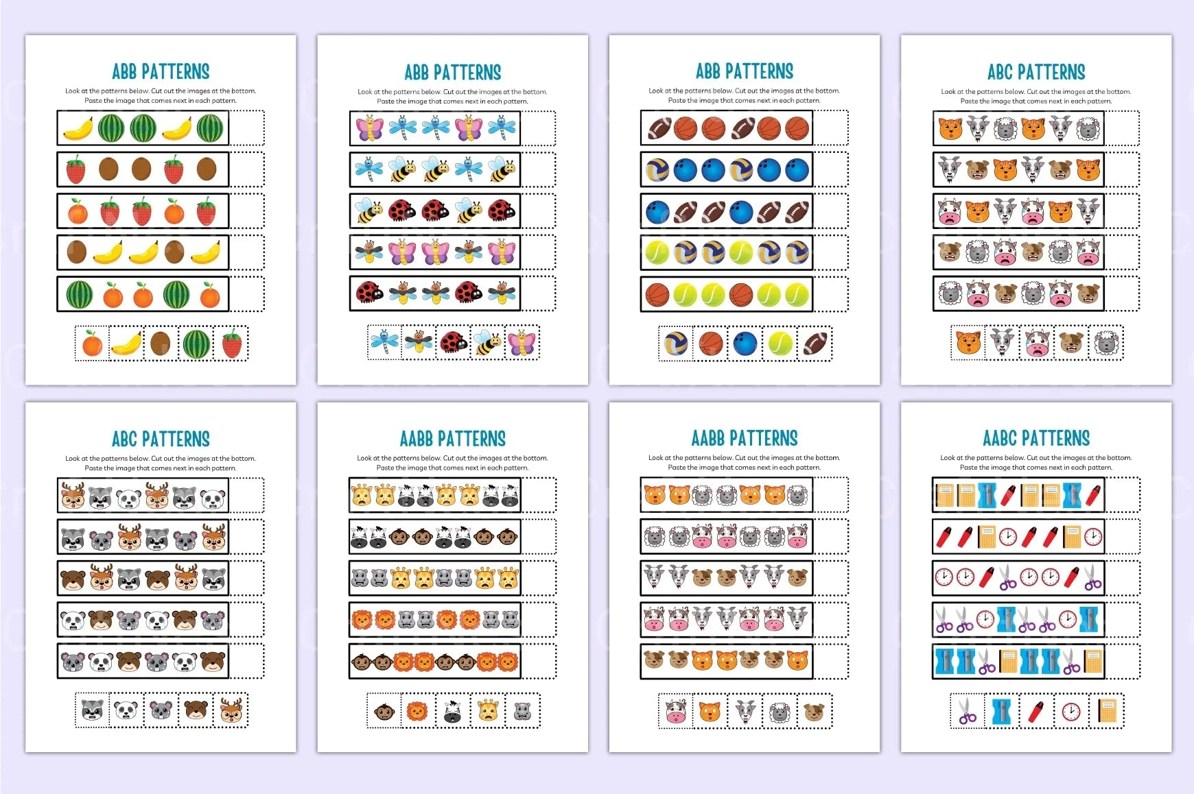 Kindergarten Pattern Workbook for Early Learning - CraftNest - Digital Crafting and Art