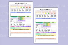 Mood Tracker Journal: Daily Mood Log - CraftNest - Digital Crafting and Art