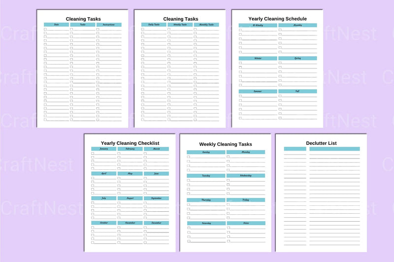 ADHD Cleaning Planner for Effective Organization - CraftNest - Digital Crafting and Art