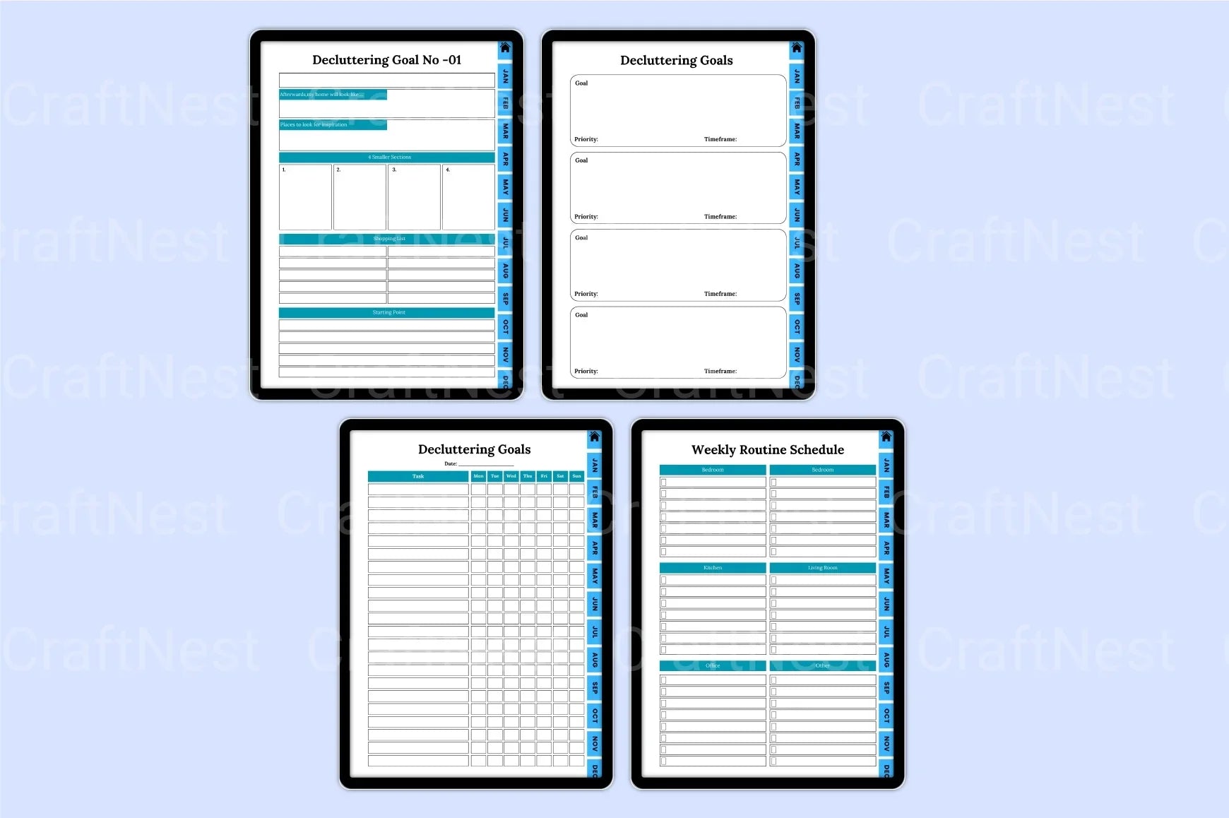 Decluttering Planner & Organizer - CraftNest - Digital Crafting and Art