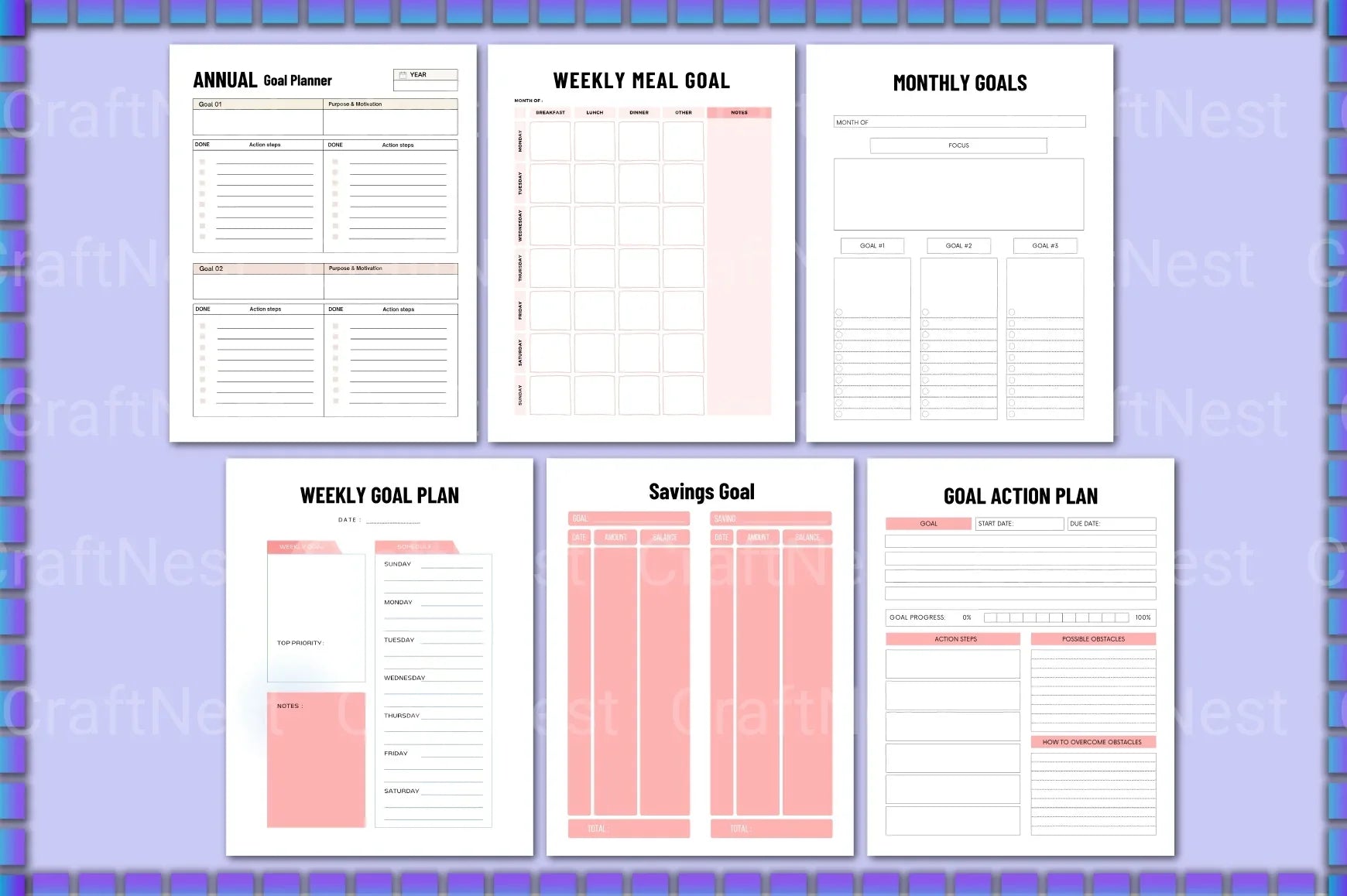 Goal Planner Guide - CraftNest - Digital Crafting and Art