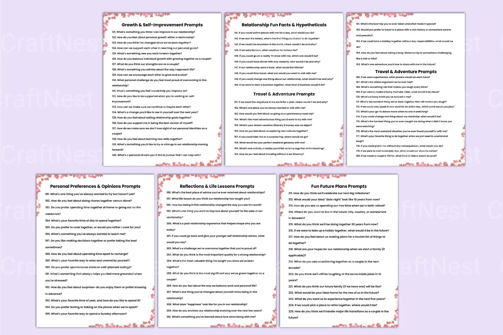 Engaging Relationship Prompts for Deeper Connections - CraftNest - Digital Crafting and Art
