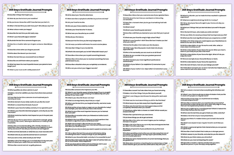 Daily Gratitude Prompts for Mindfulness - CraftNest - Digital Crafting and Art
