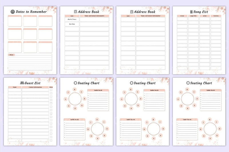 Ultimate Wedding Planner Canva Template - CraftNest - Digital Crafting and Art