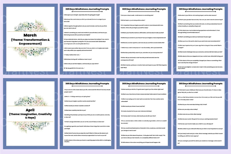 Mindfulness Journaling Prompts for Daily Reflection - CraftNest - Digital Crafting and Art