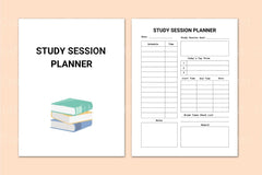 Study Session Planner for Effective Time Management - CraftNest - Digital Crafting and Art