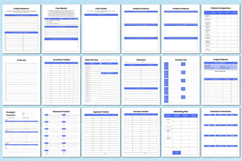 Craft Handmade Business Planner - CraftNest - Digital Crafting and Art