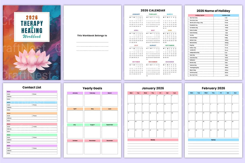 Therapy Healing Workbook for Personal Growth - CraftNest - Digital Crafting and Art