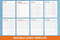 Happy Life Planner Canva Interior - CraftNest - Digital Crafting and Art