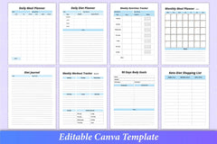 Keto Diet Planner Canva Interior - CraftNest - Digital Crafting and Art