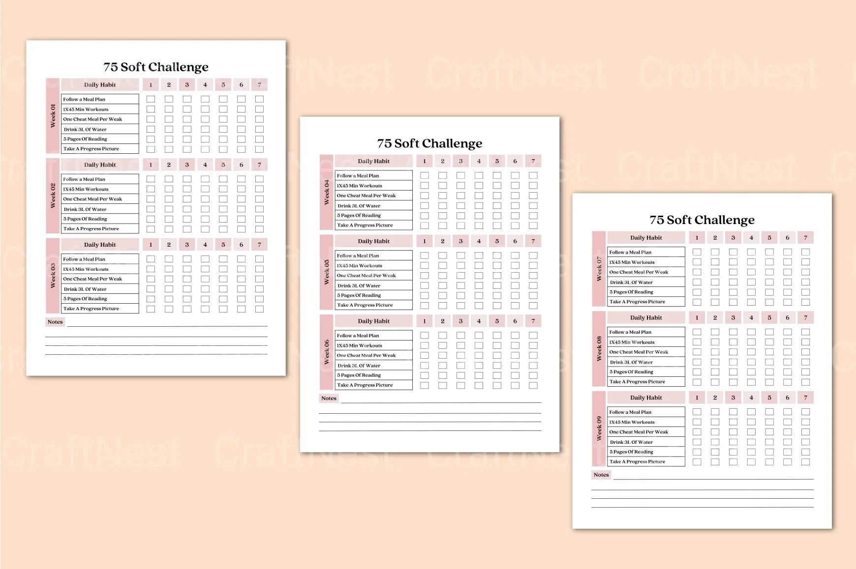 Soft Challenge Tracker Tool for Goal Setting - CraftNest - Digital Crafting and Art