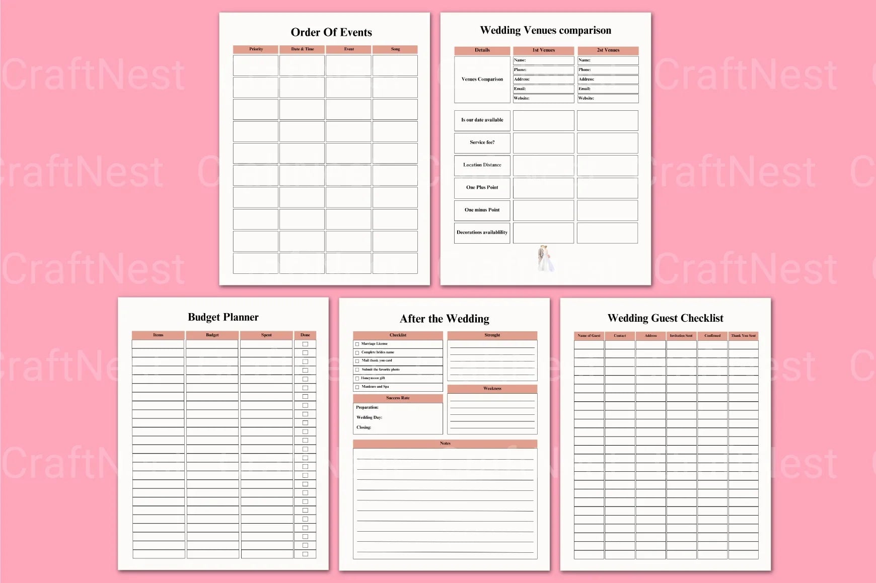 Bride Organizer Services - CraftNest - Digital Crafting and Art
