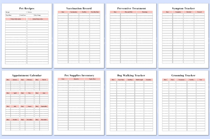 Pet Care Organizer: Simplify Your Pet's Routine - CraftNest - Digital Crafting and Art