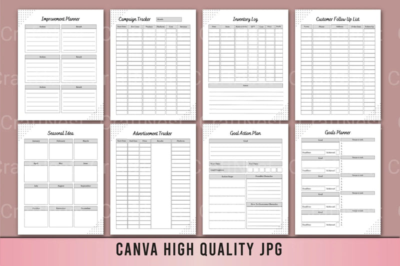 Small Business Planner Template - CraftNest - Digital Crafting and Art