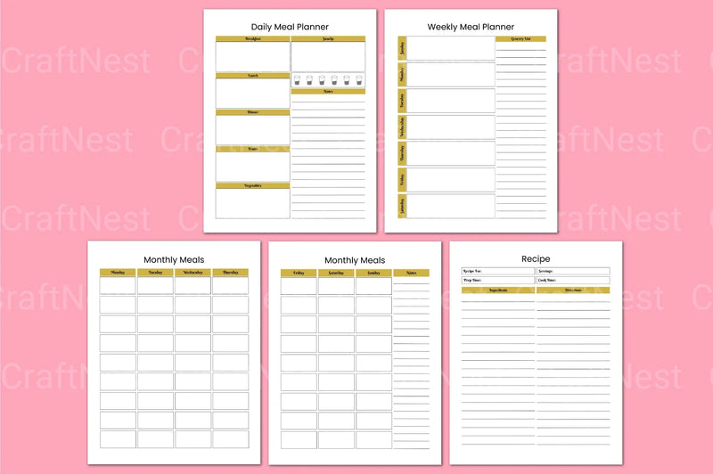 Workout Nutrition Logbook for Optimal Fitness - CraftNest - Digital Crafting and Art