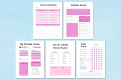 Self-Care Wellness Planner for Personal Growth - CraftNest - Digital Crafting and Art