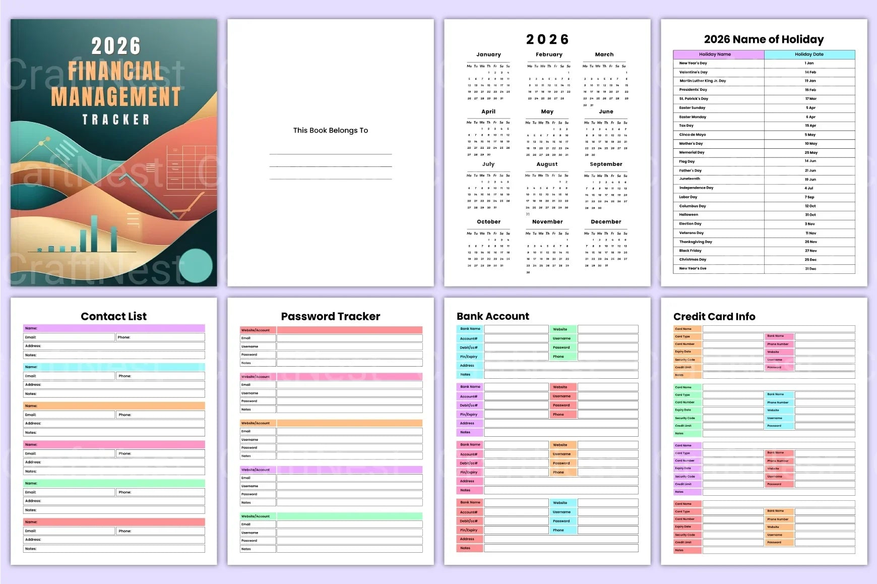 Financial Management Tracker Tool - CraftNest - Digital Crafting and Art