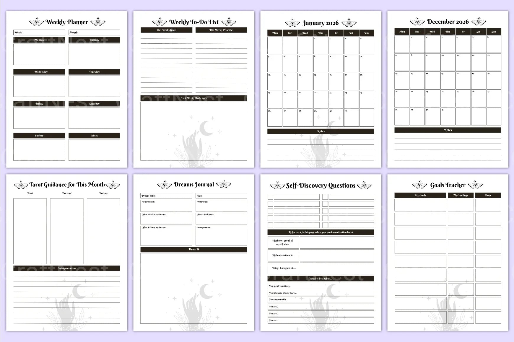 Witchcraft Tarot Workbook Guide - CraftNest - Digital Crafting and Art