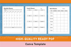ADHD Planner Canva Template for Effective Organization - CraftNest - Digital Crafting and Art