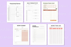 Productivity Work Planner - CraftNest - Digital Crafting and Art