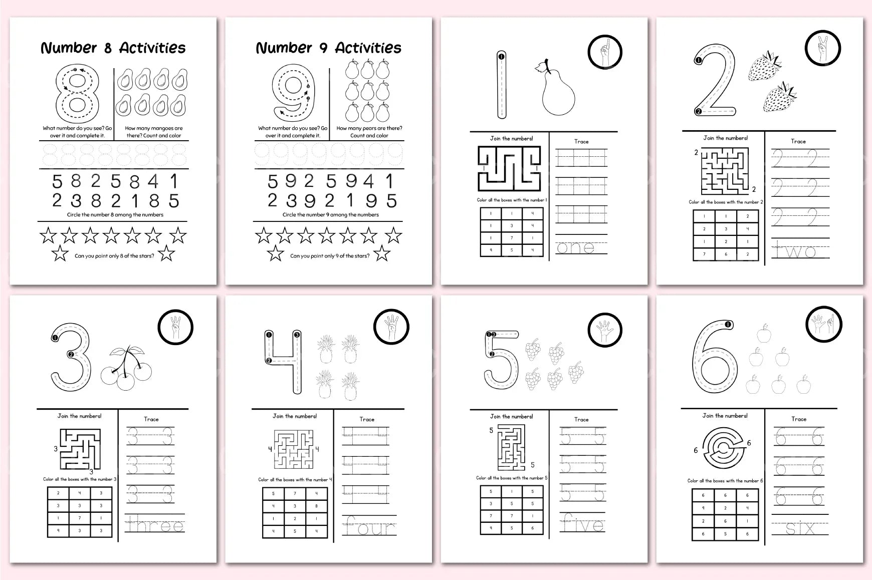 Dot the Numbers Workbook for Kids - CraftNest - Digital Crafting and Art