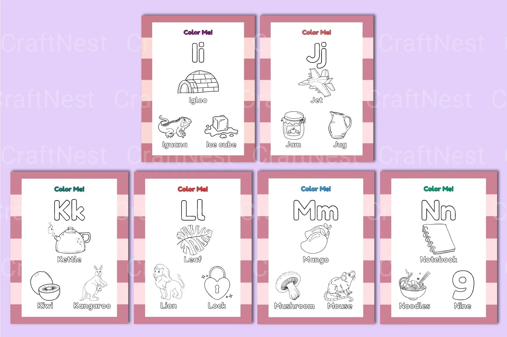 My ABC Coloring Booklet - CraftNest - Digital Crafting and Art