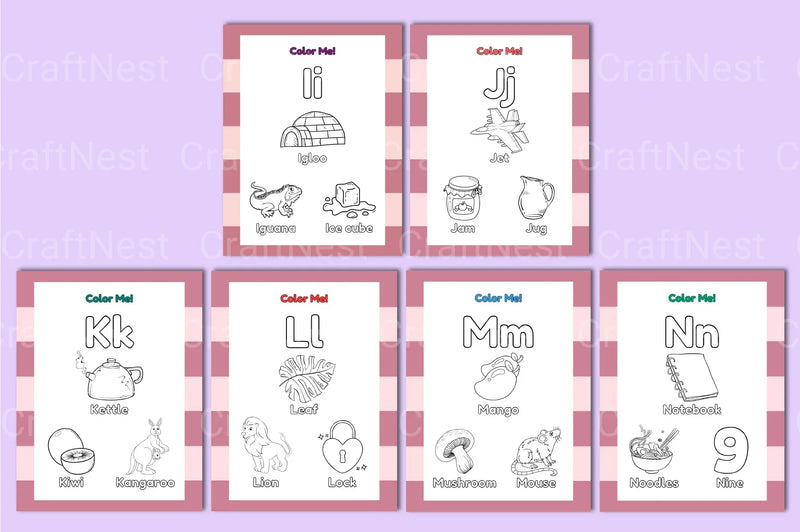 My ABC Coloring Booklet - CraftNest - Digital Crafting and Art