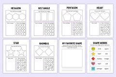 Kindergarten Shapes Workbook for Early Learning - CraftNest - Digital Crafting and Art