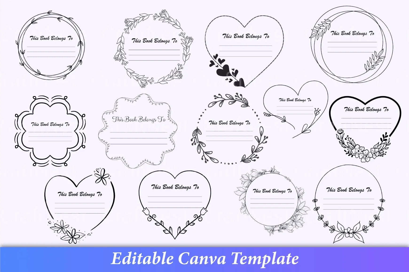 This Book Belongs To: Personalized Bookplate Design - CraftNest - Digital Crafting and Art