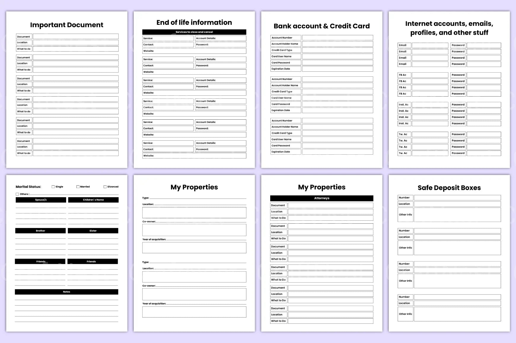 End of Life Planner Guide - CraftNest - Digital Crafting and Art